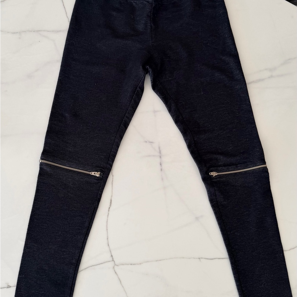 bebe Black Zipper Leggings